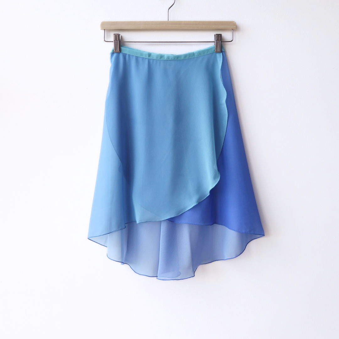 Gradience Wrap Skirt - Aqua