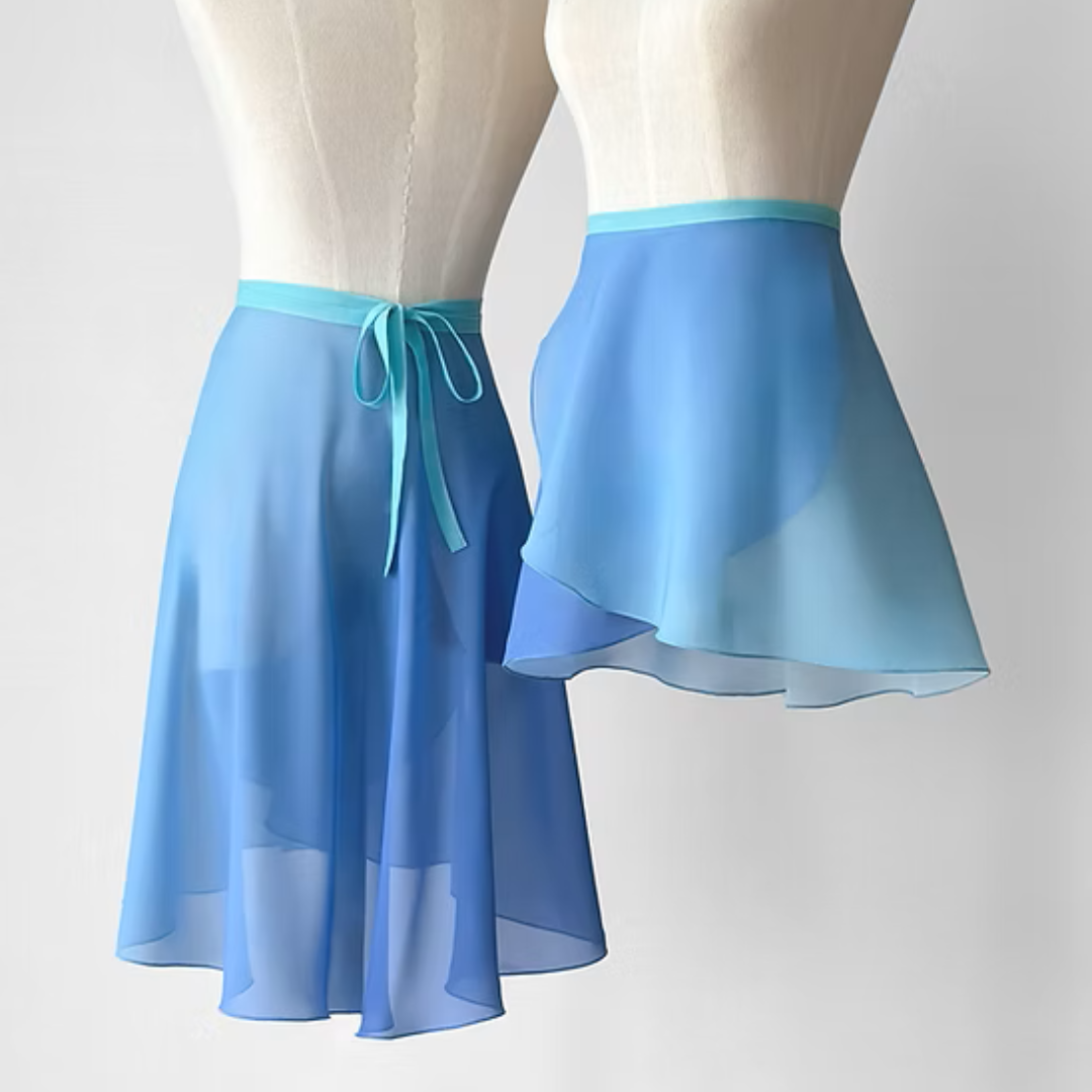 Gradience Wrap Skirt - Aqua