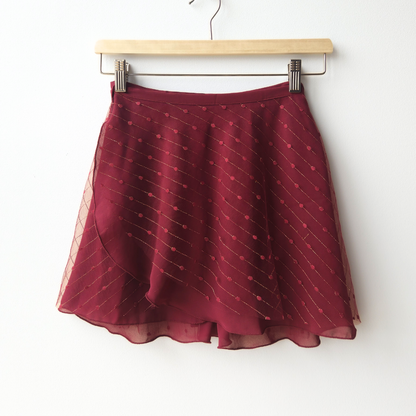 Shimmer Duo Wrap Skirt - Burgundy