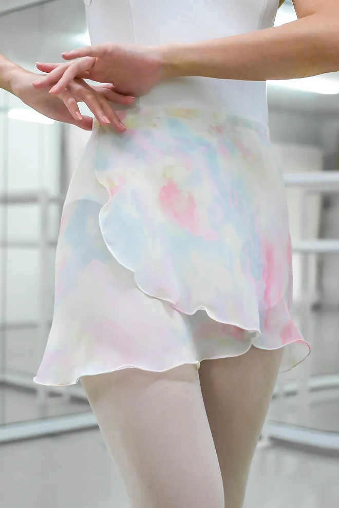 Marble Wrap Skirt - Pastel