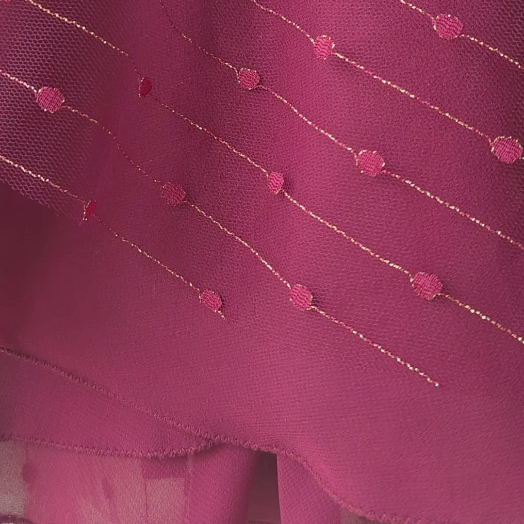 Shimmer Duo Wrap Skirt - Burgundy