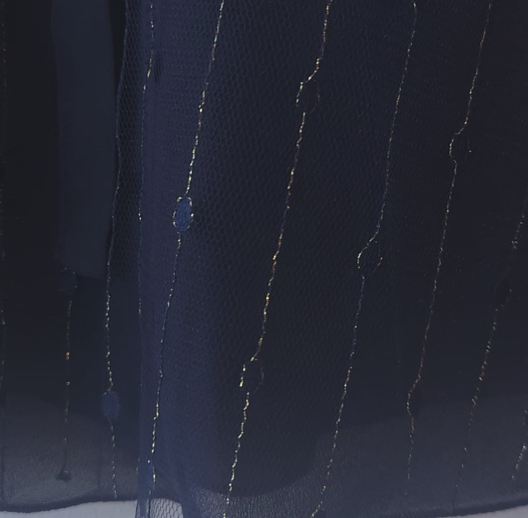 Shimmer Duo Wrap Skirt - Navy